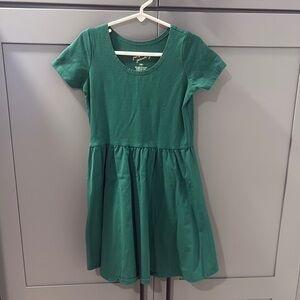 Charming Green Kids Casual Dress